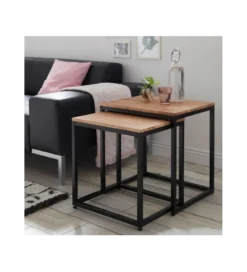 Stolik kawowy SAKURA set 2 dębowe*MCA