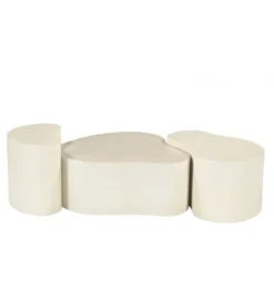 Stolik kawowy SANDI Organic 70 cm kremowy*LF-Design Sale