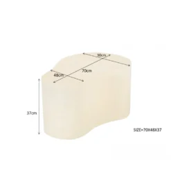 Stolik kawowy SANDI Organic 70 cm kremowy*LF-Design Sale