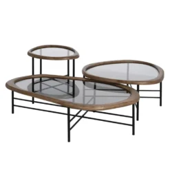 Stolik kawowy SATAMY 120 cm naturalny czarny*Zona-Design New