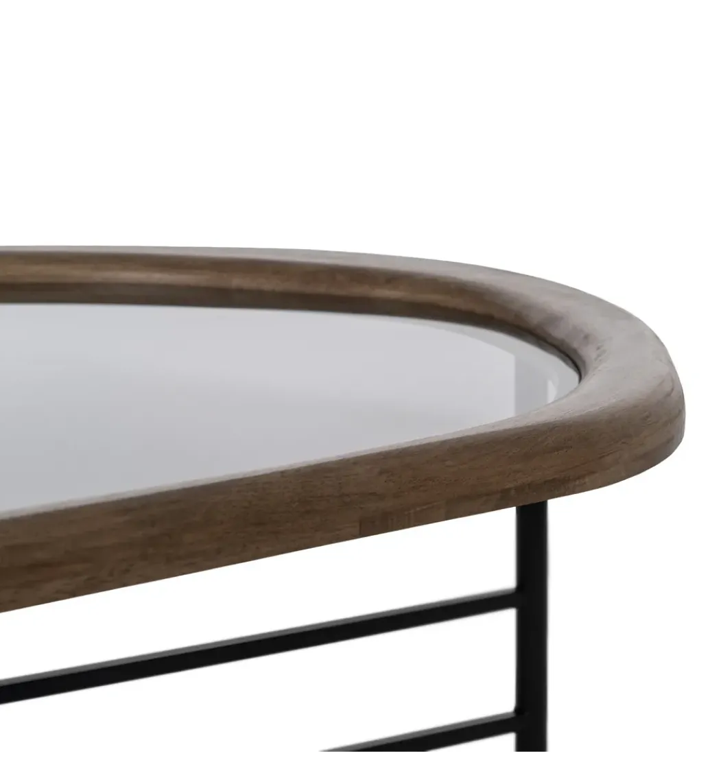 Stolik kawowy SATAMY 120 cm naturalny czarny*Zona-Design New
