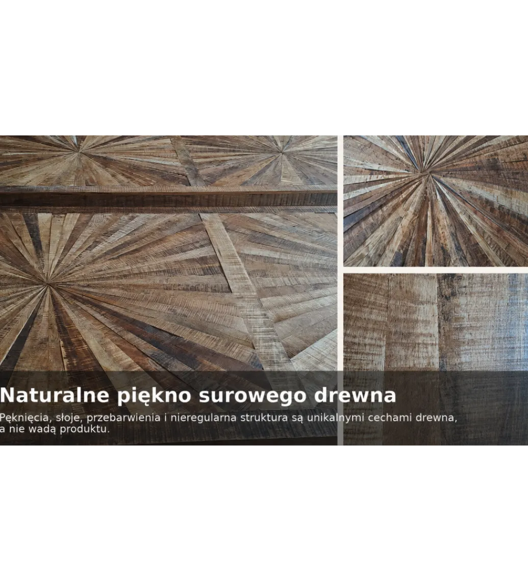 Stolik kawowy SCALO 105 cm drewno mango*WOHNLING, GERMANY
