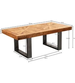 Stolik kawowy SCALO 105 cm drewno mango*WOHNLING, GERMANY