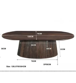 Stolik kawowy SELVETOR 120 cm w kolorze orzecha*LF-Design Best