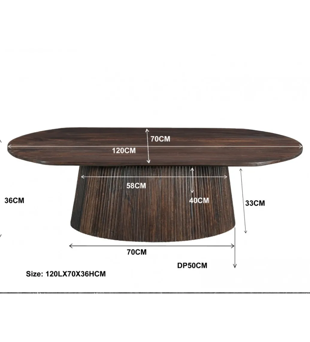 Stolik kawowy SELVETOR 120 cm w kolorze orzecha*LF-Design Best