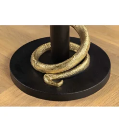 Stolik kawowy SERPENS 41 cm w optyce białego marmuru*Invicta Interior Hot