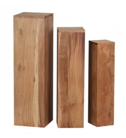 Stolik kawowy set 3 WOHNLING drewno akacja*WOHNLING, GERMANY Outlet