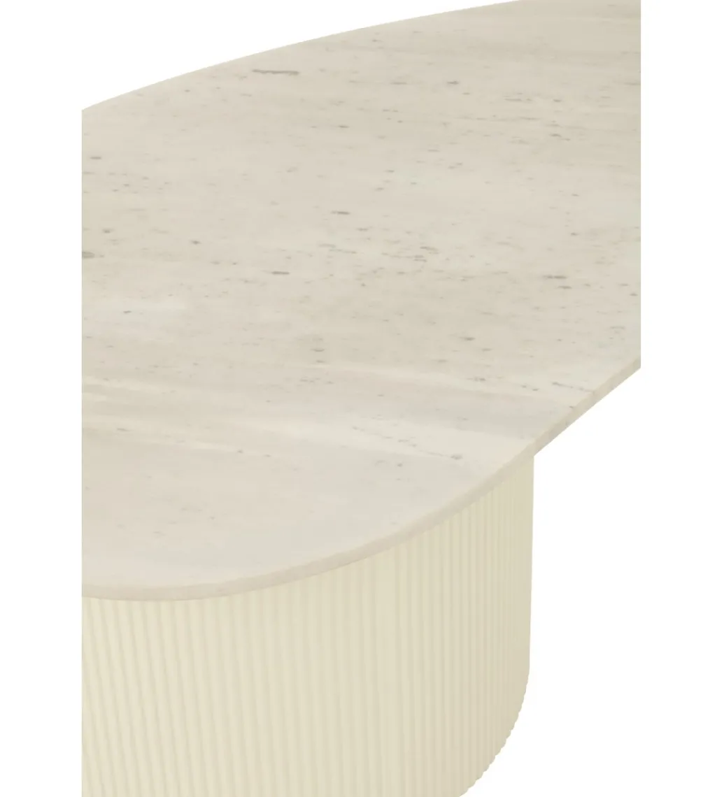 Stolik kawowy SHADA 121 cm biały marmur*J-Line Clearance