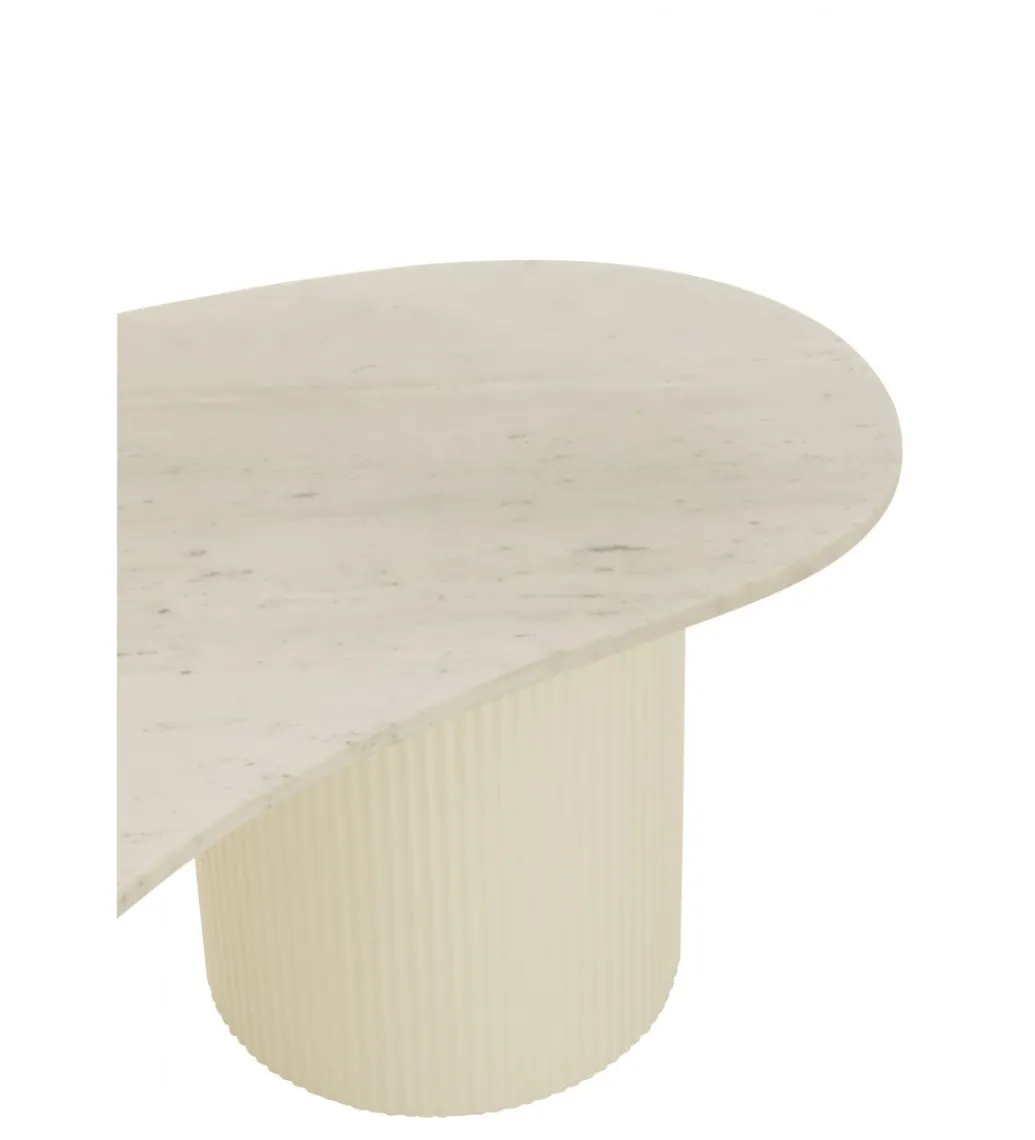 Stolik kawowy SHADA 121 cm biały marmur*J-Line Clearance