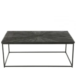 Stolik kawowy Shanil 120 cm drewno czarny*J-Line