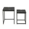 Stolik kawowy Shanil set 2 drewno czarny*J-Line Outlet