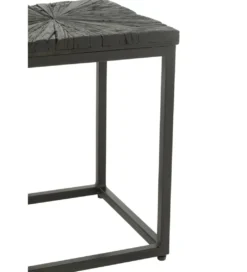 Stolik kawowy Shanil set 2 drewno czarny*J-Line Outlet