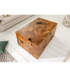 Stolik kawowy SHARK 90 cm drewno Teak*Invicta Interior - przedsprzedaż New