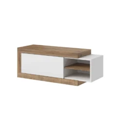 Stolik kawowy SINTRA 120 cm - 153 cm biały z dodatkiem koloru Dąb Samdal*Helvetia Outlet