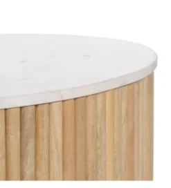 Stolik kawowy SPINDIMA 80 cm drewno mango marmur*DENZO Sale