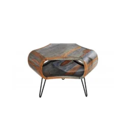 Stolik kawowy SPIN RETRO 60 cm drewno Sheesham*Invicta Interior Online