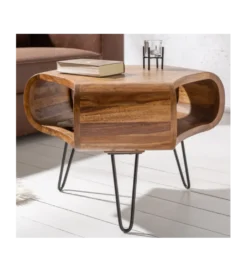 Stolik kawowy SPIN RETRO 60 cm drewno Sheesham*Invicta Interior Sale