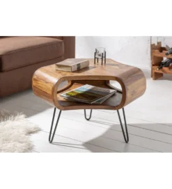 Stolik kawowy SPIN RETRO 60 cm drewno Sheesham*Invicta Interior Sale