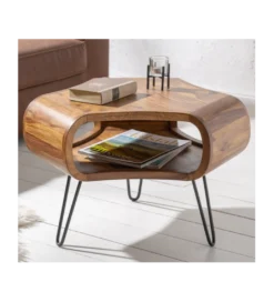 Stolik kawowy SPIN RETRO 60 cm drewno Sheesham*Invicta Interior Sale