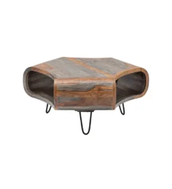 Stolik kawowy SPIN RETRO 70 cm drewno Sheesham*Invicta Interior Best