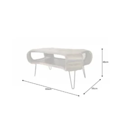 Stolik kawowy SPIN RETRO 100 cm drewno sheesham*Invicta Interior Clearance