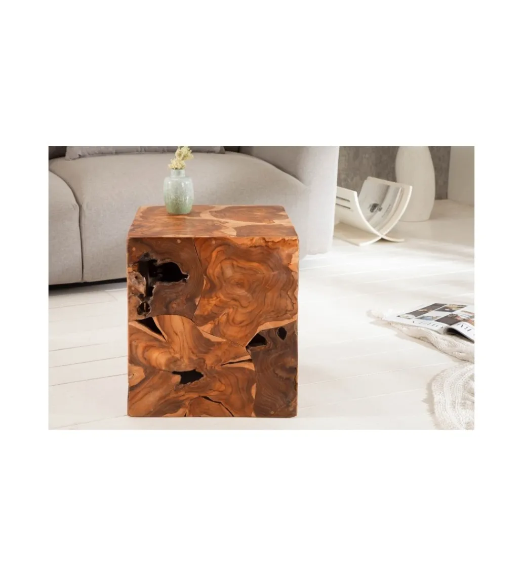 Stolik kawowy Square 40 cm teak*Invicta Interior - przedsprzedaż Hot