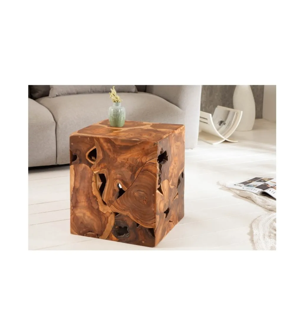 Stolik kawowy Square 40 cm teak*Invicta Interior - przedsprzedaż Hot