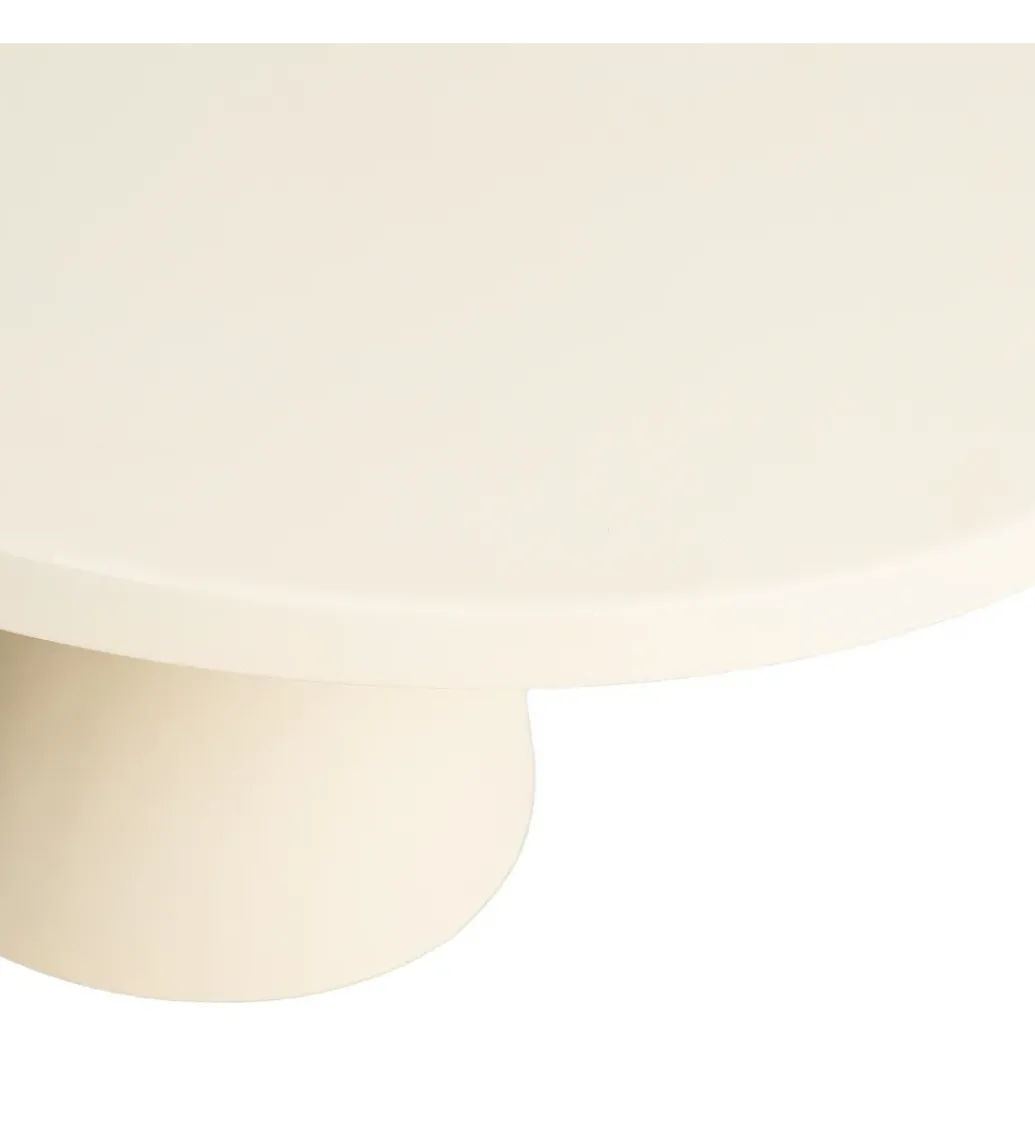 Stolik kawowy STEAKEN 71 cm kremowy*Zona-Design Outlet