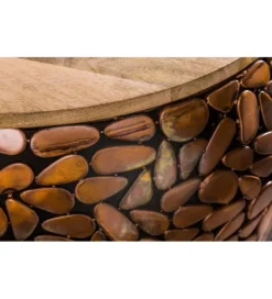 Stolik kawowy STONE MOSAIC set 2 drewno akacja*Invicta Interior Online