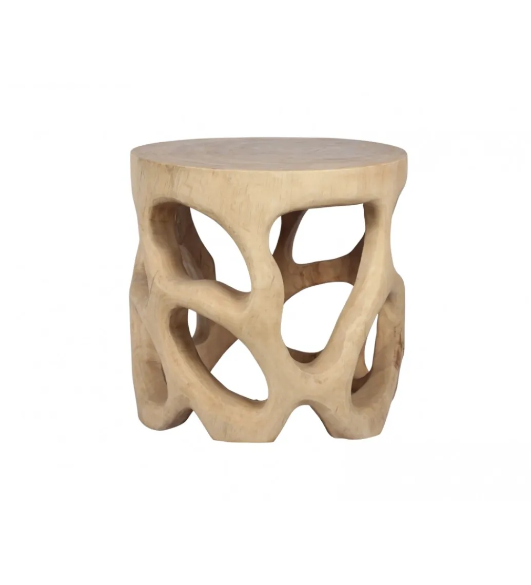Stolik kawowy SUAR 50 cm drewno suar naturalne*Imeri Clearance