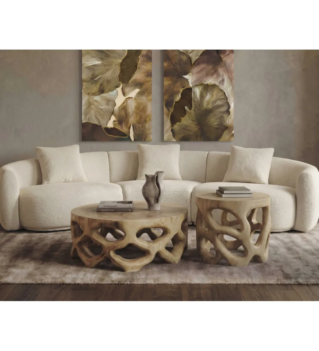 Stolik kawowy SUAR 50 cm drewno suar naturalne*Imeri Clearance