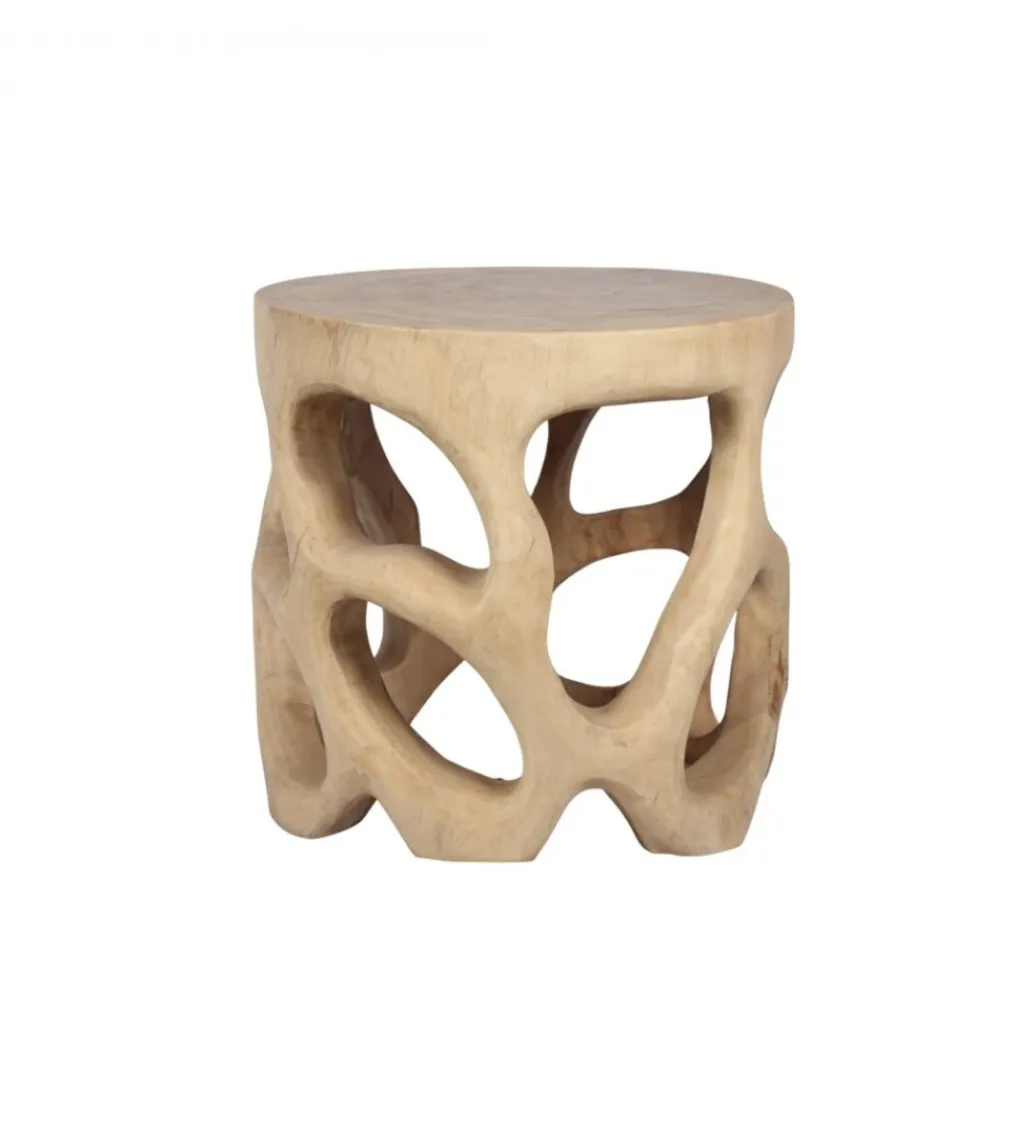 Stolik kawowy SUAR 50 cm drewno suar naturalne*Imeri Clearance