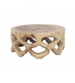 Stolik kawowy SUAR 70 cm drewno suar naturalne*Imeri Discount