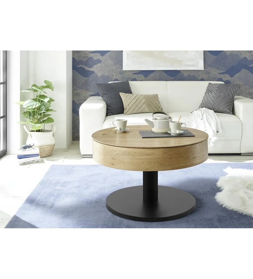 Stolik kawowy TANGER 75 cm w optyce dąb sękaty*MCA Clearance