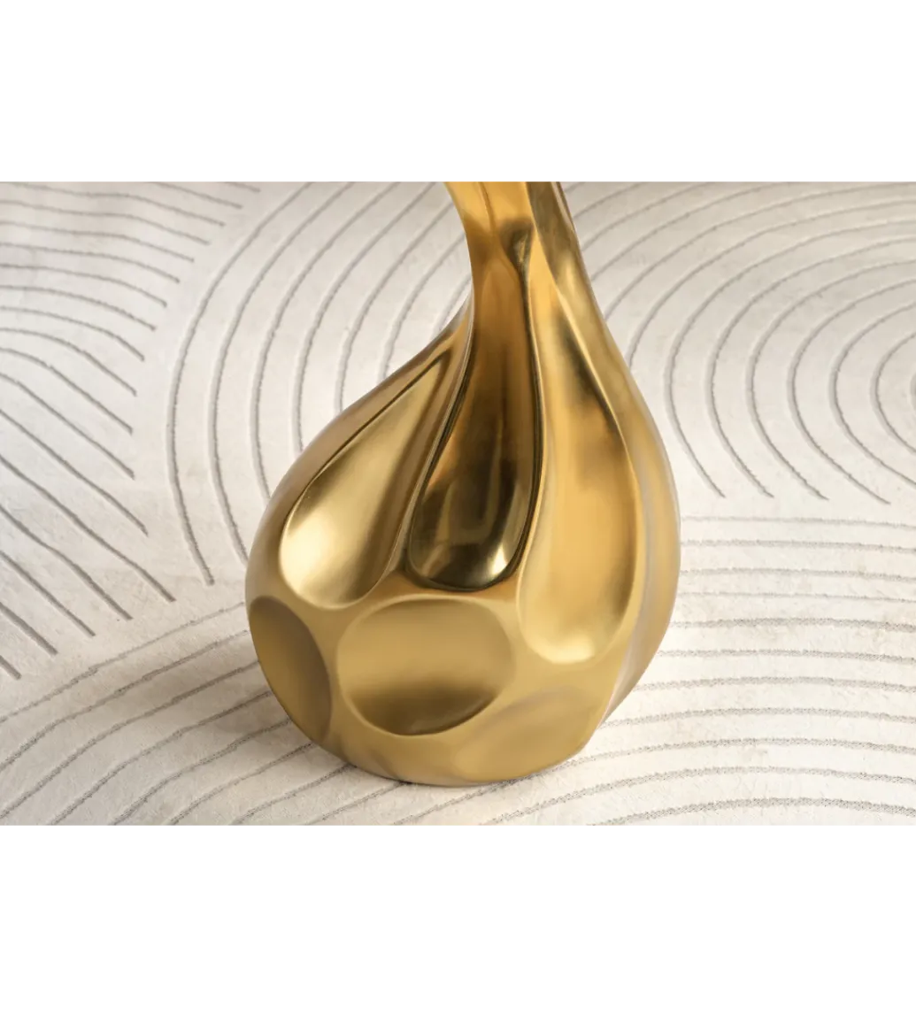 Stolik kawowy TEAR 60 cm złoty biały marmur*Invicta Interior - przedsprzedaż Hot