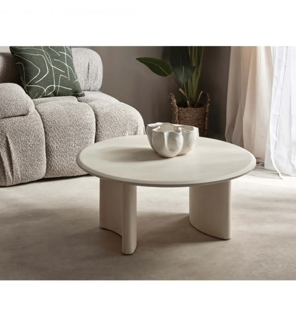 Stolik kawowy TELLUS 80 cm drewno mango*Imeri Clearance