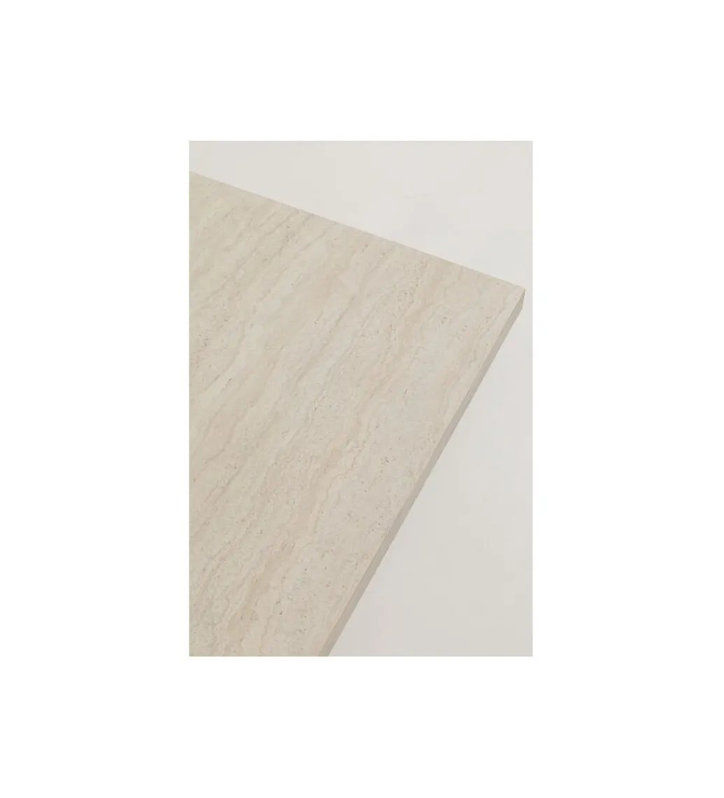 Stolik kawowy TRAVERTINO 100 x 100 cm naturalny*KARE