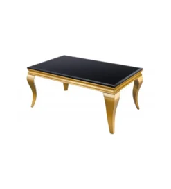 Stolik kawowy TRENTINO Modern Barock 100 cm czarny*Invicta Interior Clearance