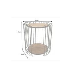 Stolik kawowy TRUE ELEMENTS 46 cm drewno akacjowe czarny naturalny*Invicta Interior