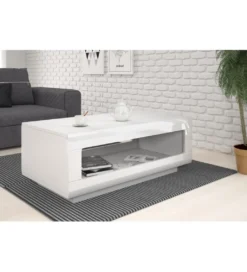 Stolik kawowy TULSA 110 cm biały*Helvetia