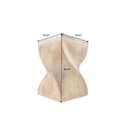 Stolik kawowy TWIST 45 cm drewno mango*Invicta Interior - przedsprzedaż Discount
