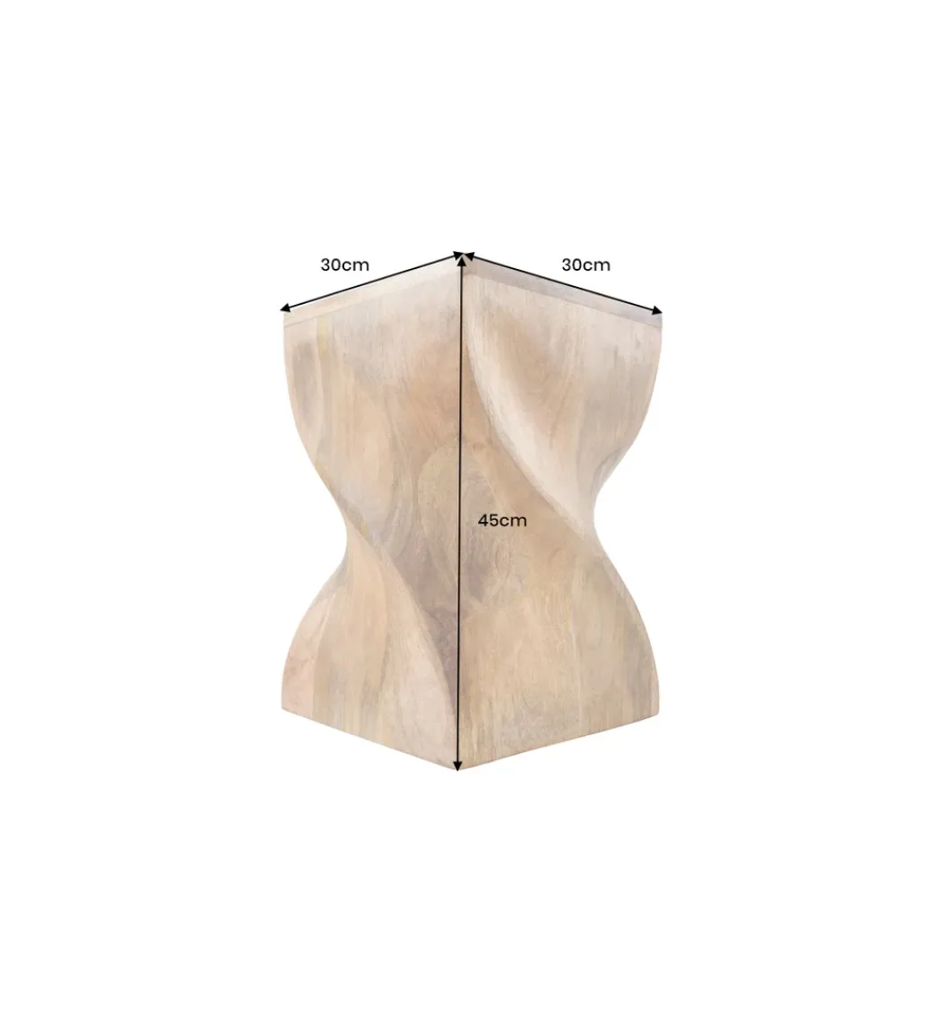 Stolik kawowy TWIST 45 cm drewno mango*Invicta Interior - przedsprzedaż Discount
