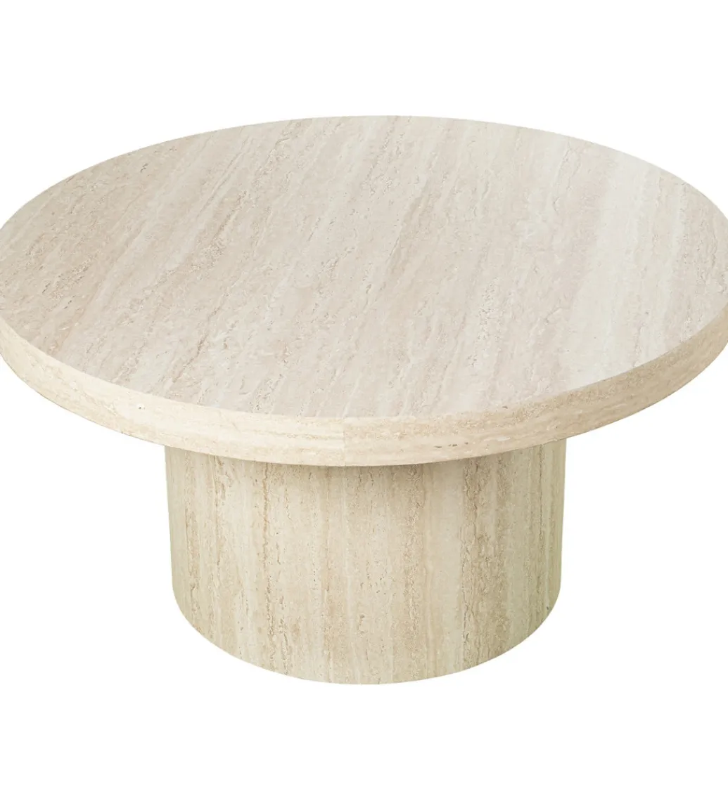 Stolik kawowy UDERMENTA 80 cm w optyce travertynu*Exclusivas New