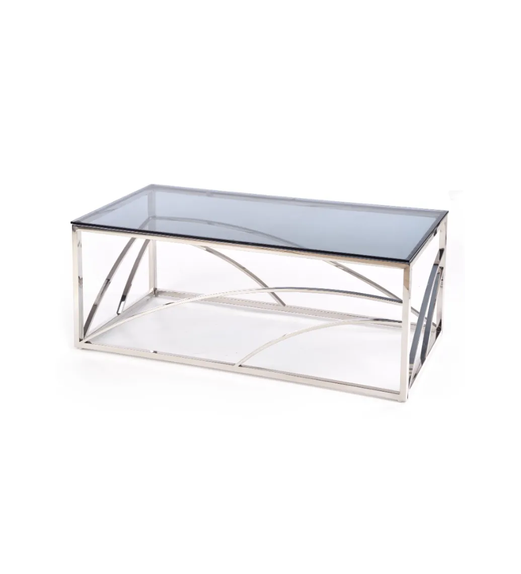 Stolik kawowy UNIVERSE 120 cm srebrny*Halmar Best