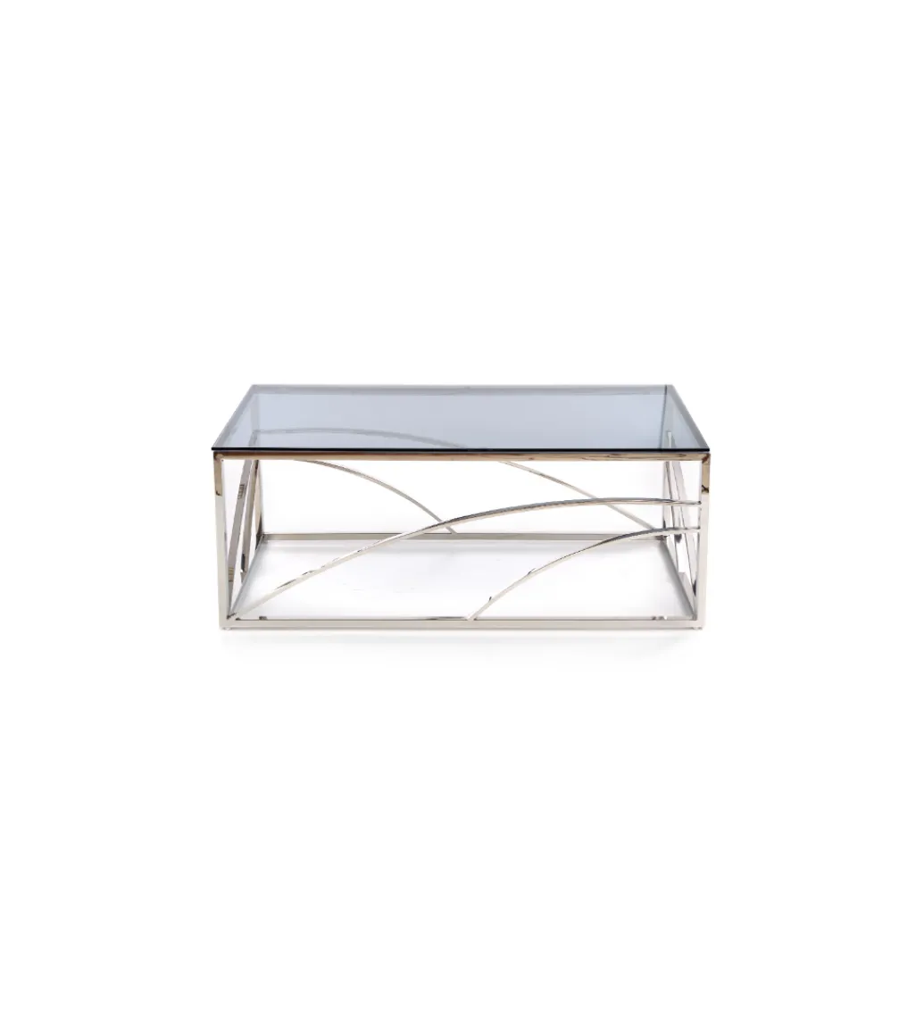 Stolik kawowy UNIVERSE 120 cm srebrny*Halmar Best