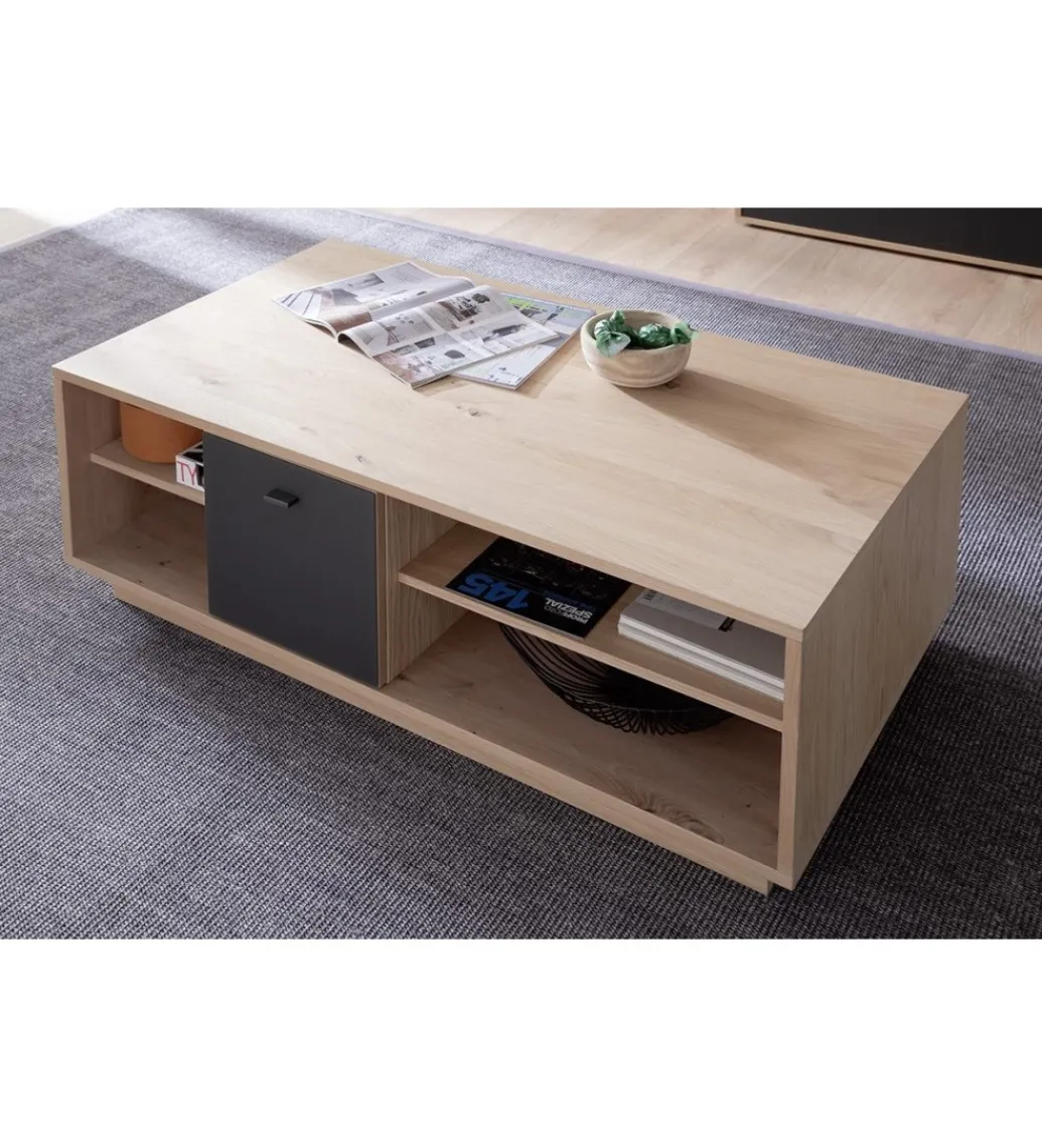 Stolik kawowy VALENCIA 115 cm antracytowo naturalny*MCA New