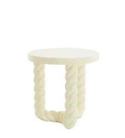 Stolik kawowy VALLEJO 46 cm kremowy*L&L Clearance