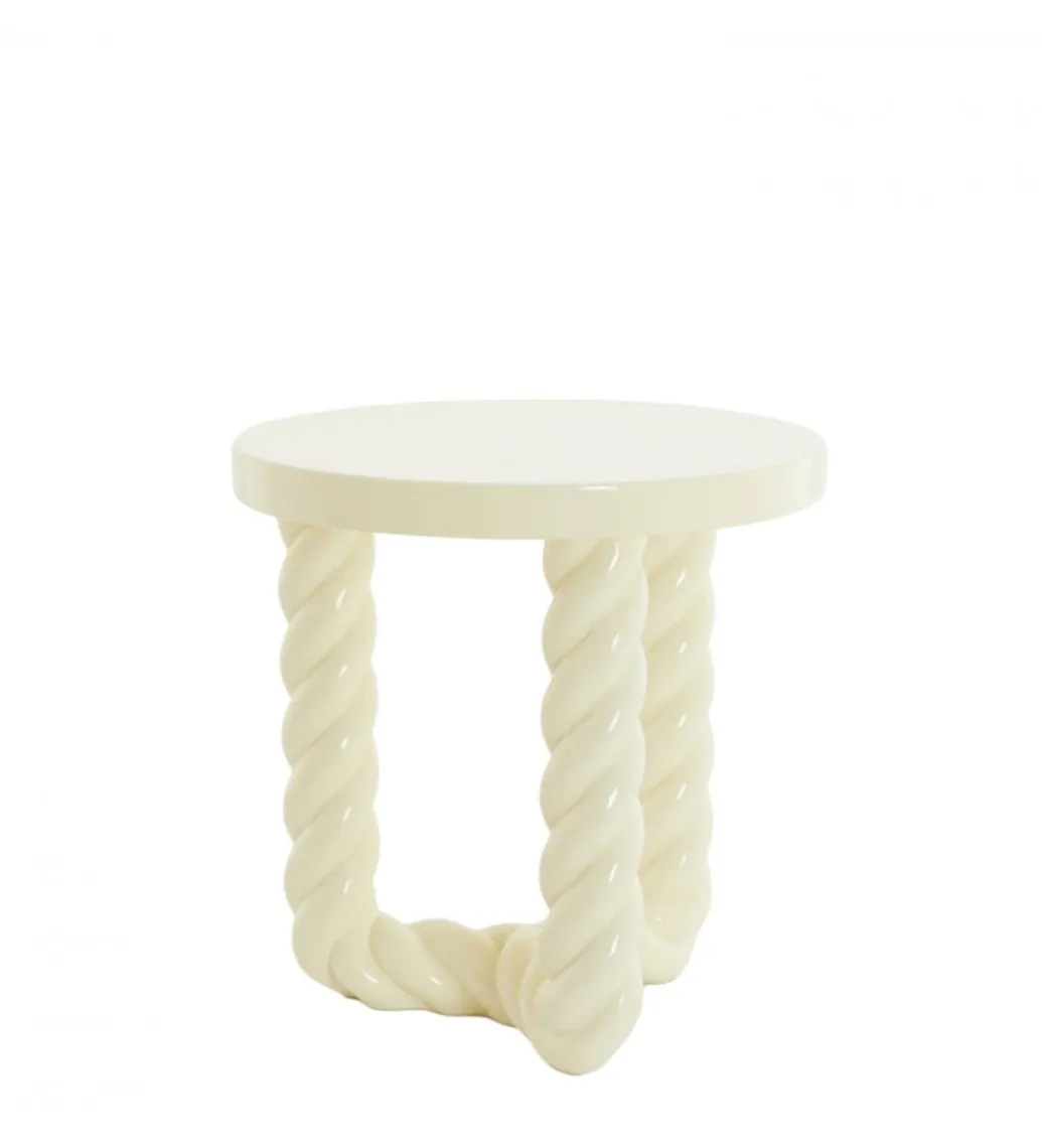Stolik kawowy VALLEJO 46 cm kremowy*L&L Clearance