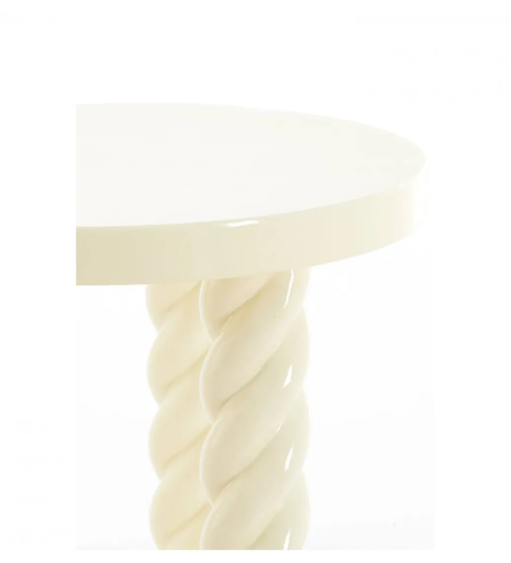 Stolik kawowy VALLEJO 46 cm kremowy*L&L Clearance