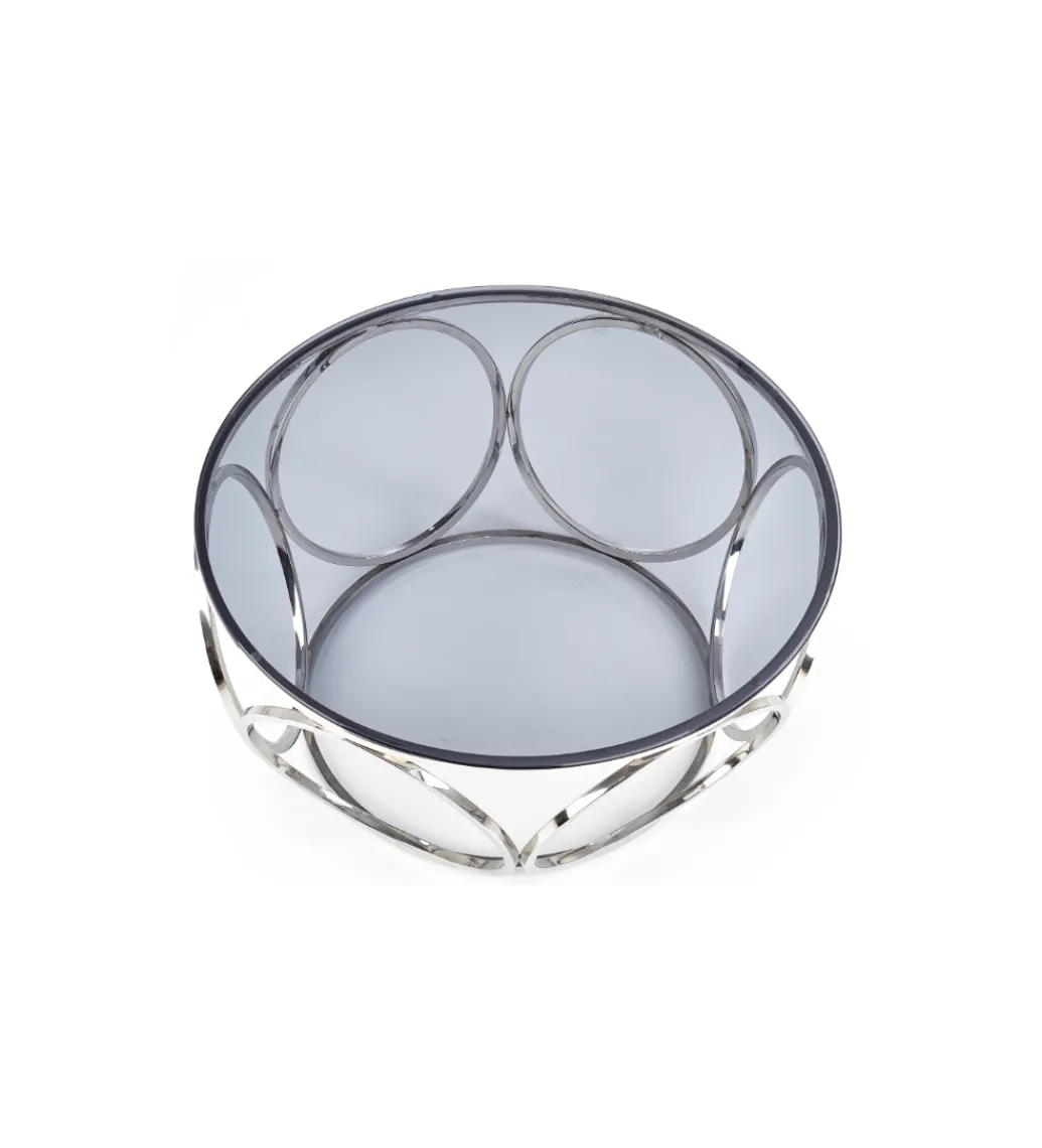 Stolik kawowy VENUS 80 cm srebrny*Halmar Sale